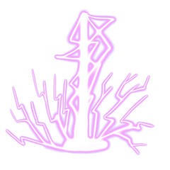 Lightning bolt isolated illustration on transparent background.