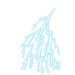Lightning bolt isolated illustration on transparent background.