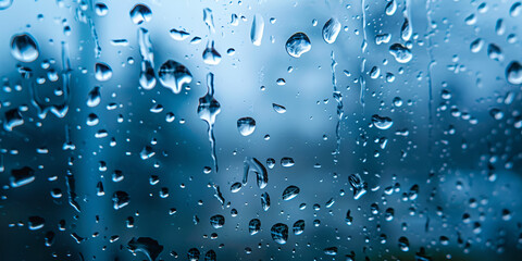 water drops on glass