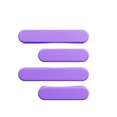 Obraz premium 3d render ui icon of justify right