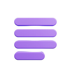 3d render ui icon of justify