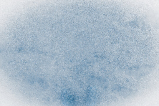 Ice texture crystal, blue tones background. Textured cold frosty surface of ice.