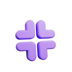 3d render ui icon of crop image