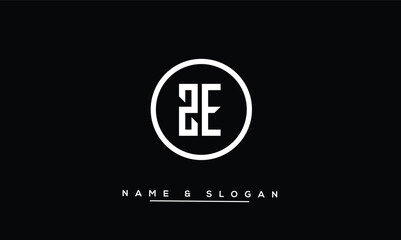 Obraz premium ZE, EZ Z, E Abstract Letters Logo Monogram