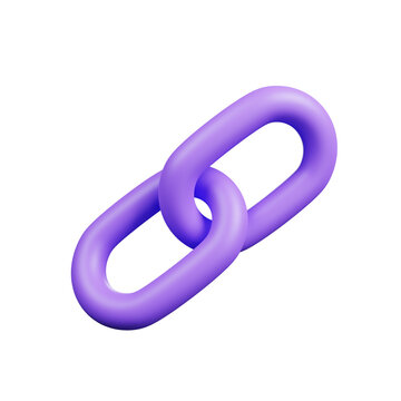 3d render ui icon of chain linked