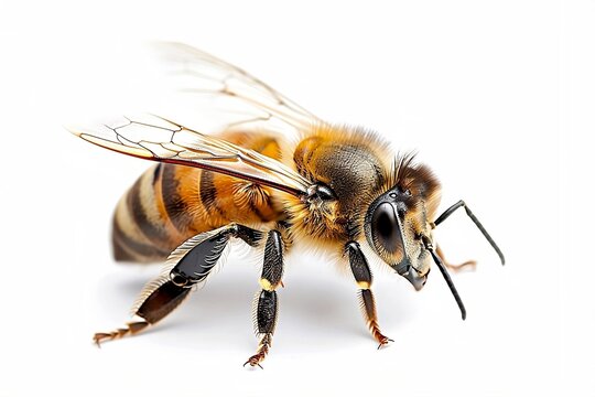 bee on white background