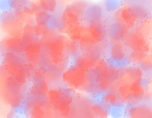Abstract watercolor background in blue red color