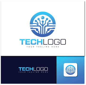 Tech Logo Design Template