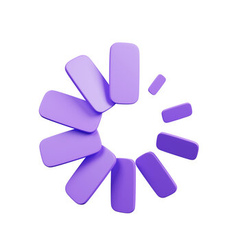3d render ui icon of loading