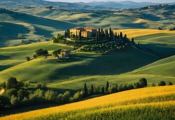 Tuscan Twilight: A Picturesque Journey Through Rural Italy's Sunset Landscape