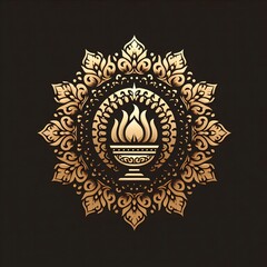 Obraz premium AI Generate of Luxury Premium Symbol Vector of Vesak Day with Lantern, Candle Light, Lotus