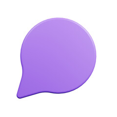 3d render ui icon of chat bubble