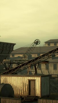 Old abandoned Welsh Coal Mine Pit Gear