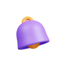 3d render ui icon of bell