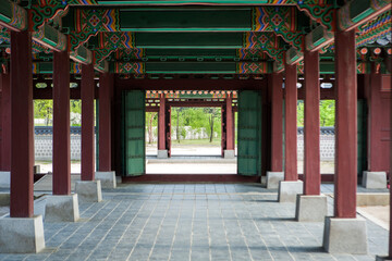 View of the walkway in the palace