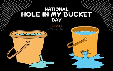 BLACK NATIONAL HOLE IN MY BUCKET  DAY TEMPLATE DESIGN 