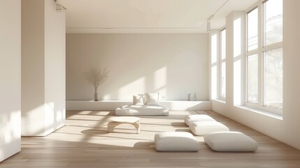 Clean and serene minimalist interior
