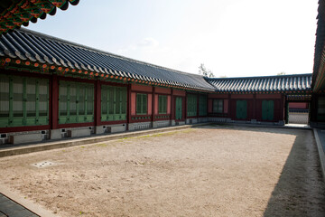 The exterior of the building in the palace