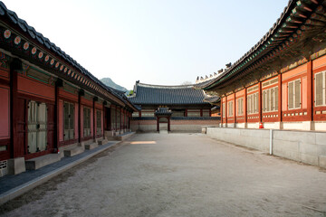 The exterior of the building in the palace