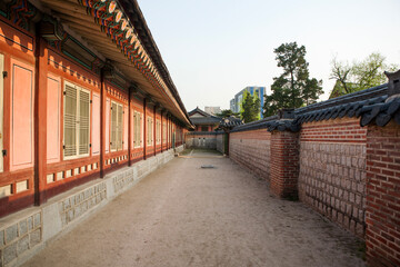 The exterior of the building in the palace