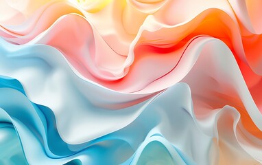 Obraz premium abstract background with smooth lines in orange, white and blue colors