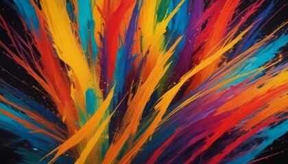 Colourful abstract brush stroke background