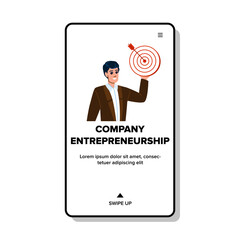 growth company entrepreneurship vector. leadership strategy, branding networking, funding mentorship growth company entrepreneurship web flat cartoon illustration