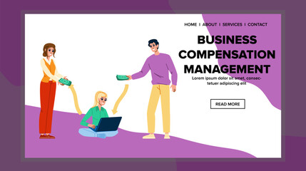 bonuses business compensation management vector. commissions raises, equity rewards, recognition performance bonuses business compensation management web flat cartoon illustration