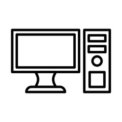 Computer line icon