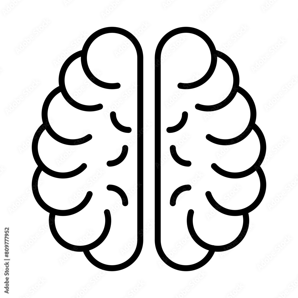 Canvas Prints Human brain line icon