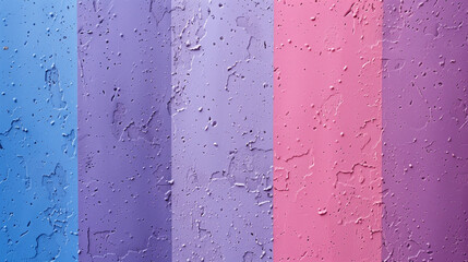 Multicolored textured panels with water droplets.