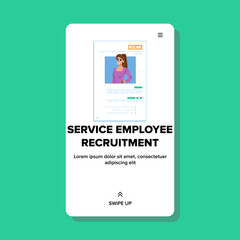 hiring service employee recruitment vector. staffing talent, job career, resume application hiring service employee recruitment web flat cartoon illustration