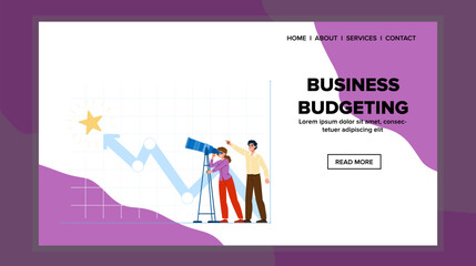 profit business budgeting vector. loss savings, forecasting analysis, planning strategy profit business budgeting web flat cartoon illustration