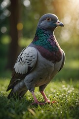 pigeon on the grass