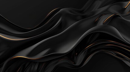 Fototapeta premium black wavy background. Luxury abstract background