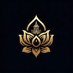 Obraz premium AI Generate of Luxury Premium Symbol Vector of Vesak Day with Lantern, Candle Light, Lotus