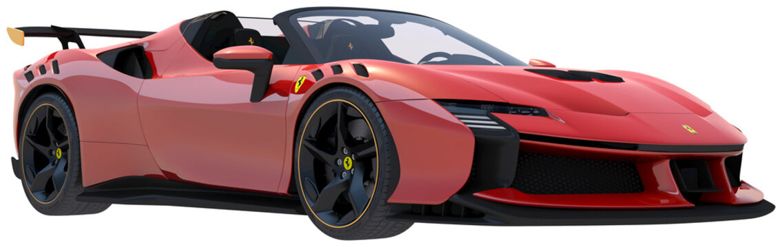 ferrari sf90 xx 2023 supercar red arch viz cutout