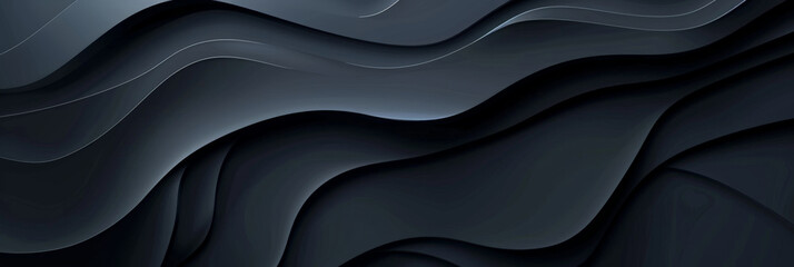 Obraz premium Abstract black luxury background. luxurious black line background. Dark black wave.Curved surface with light is a monochromatic photo capturing artistic, abstract, and minimalist concepts