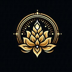 Naklejka premium AI Generate of Luxury Premium Symbol Vector of Vesak Day with Lantern, Candle Light, Lotus