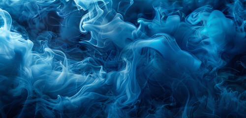 Obraz premium Mesmerizing azure smoke flowing with a mystical presence, great for captivating and magical compositions.