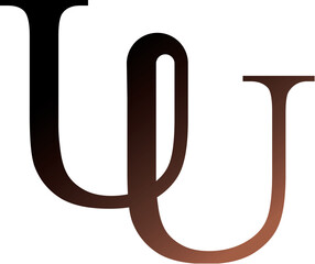 U and U Letter Logo Royal. - Vector