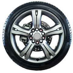 car wheel isolated on white