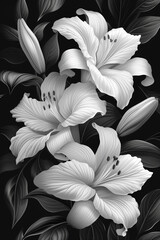 Classic popular flower coloring book. Exotic flower. 