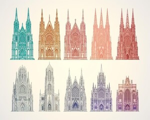 architectural papercut of famous buildings