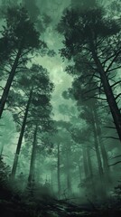 Obraz premium Mysterious pine forests hiding ancient secrets