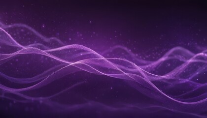 Digital purple particles wave and light abstract background with shining dots stars