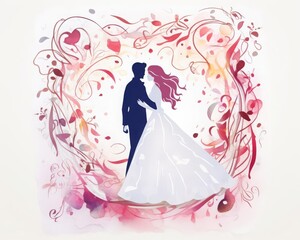 papercut wedding invitation with elegant script