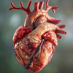 Detailed 3D of the Intricate Structure and Function of the Human Heart