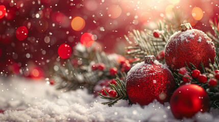 Generative ai illustration of a christmas background for greetings card