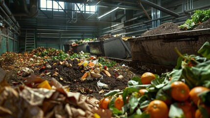 Compostable Packaging's Transformation into Nutrient-Rich Compost in a Controlled Composting Facility